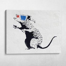 3D Rat Banksy Street Art
