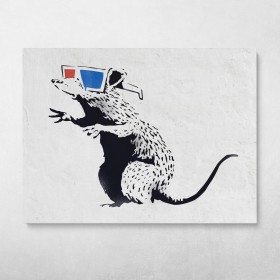 3D Rat Banksy Street Art