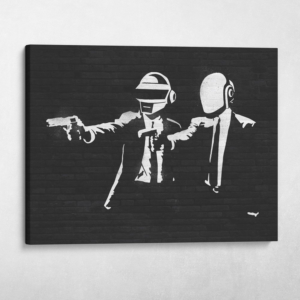 Daft Punk Pulp Fiction Banksy Street Art Daft Punk Pulp Fiction Banksy Street Art