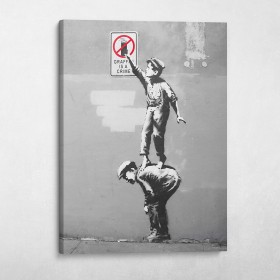 Graffiti Is A Crime Banksy Street Art