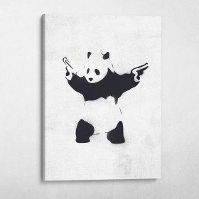 Panda With Guns Banksy Street Art