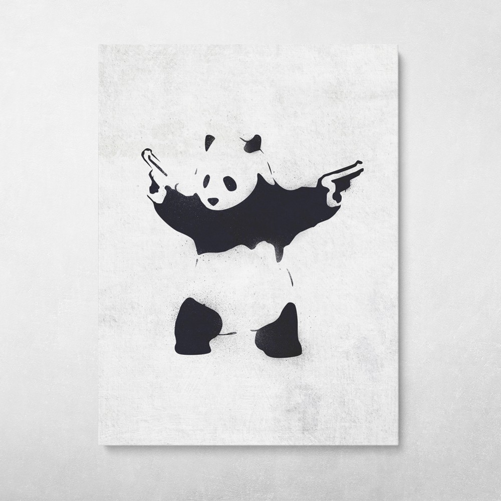 Panda With Guns Banksy Street Art