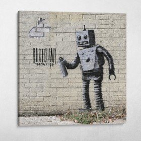 Robot Graffiti Banksy Street Art