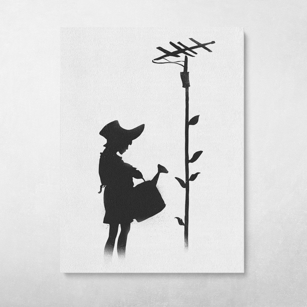 Watering Girl Banksy Street Art Watering Girl Banksy Street Art