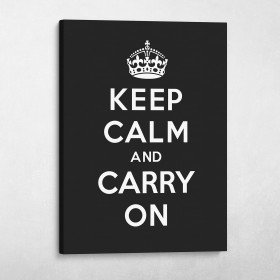 Keep Calm And Carry On - Black