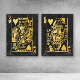 King And Queen Of Hearts Set (Black)