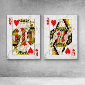 King And Queen Of Hearts Set (White)