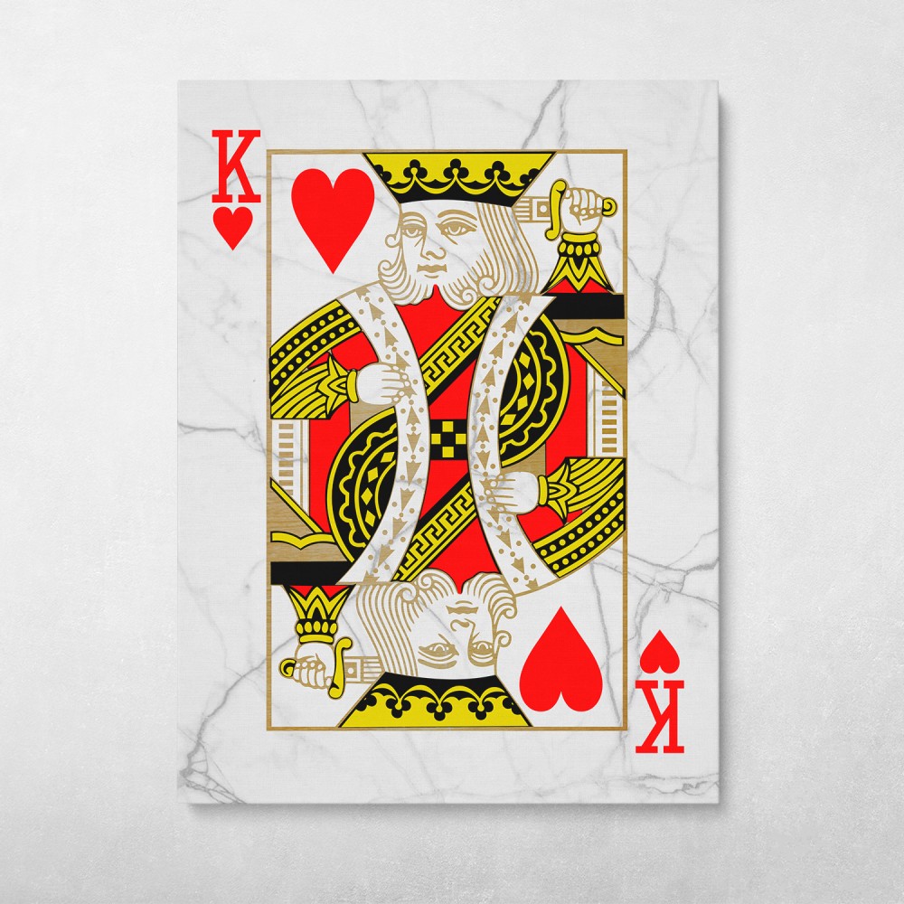 King of Hearts Canvas Wall Art