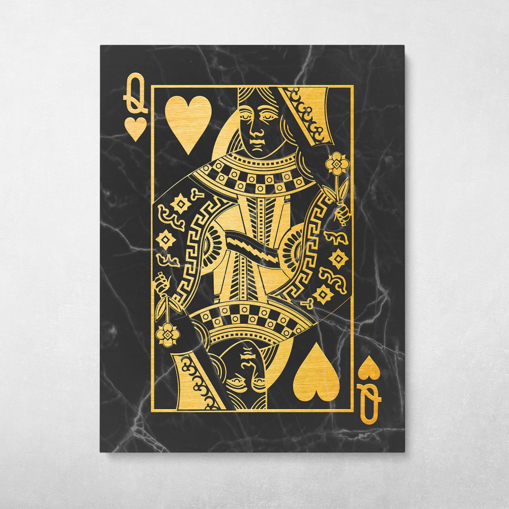 Queen of Hearts (Black/Gold)