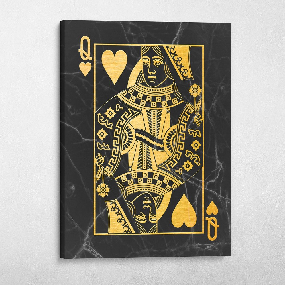 Queen of Hearts (Black/Gold)