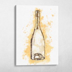 Champagne Bottle Splatter