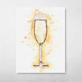 Champagne Glass Splatter