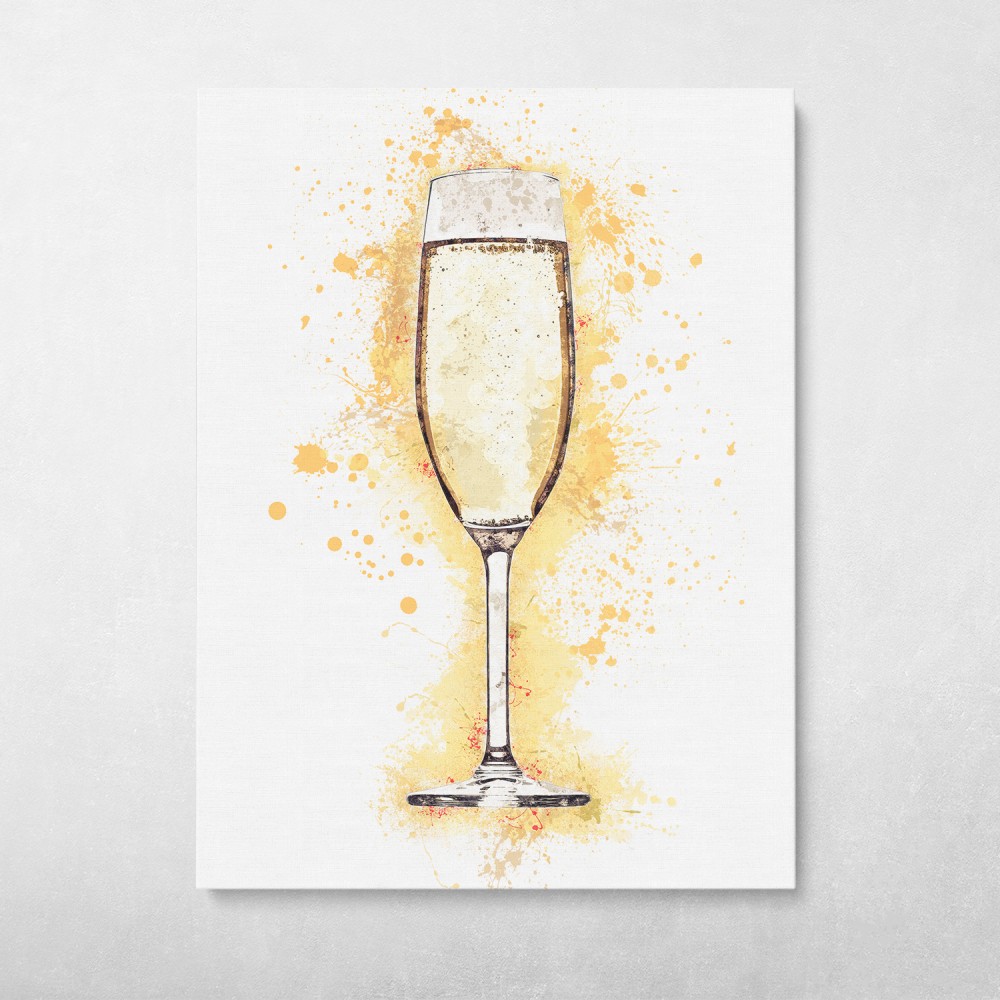 Champagne Glass Splatter Champagne Glass Splatter