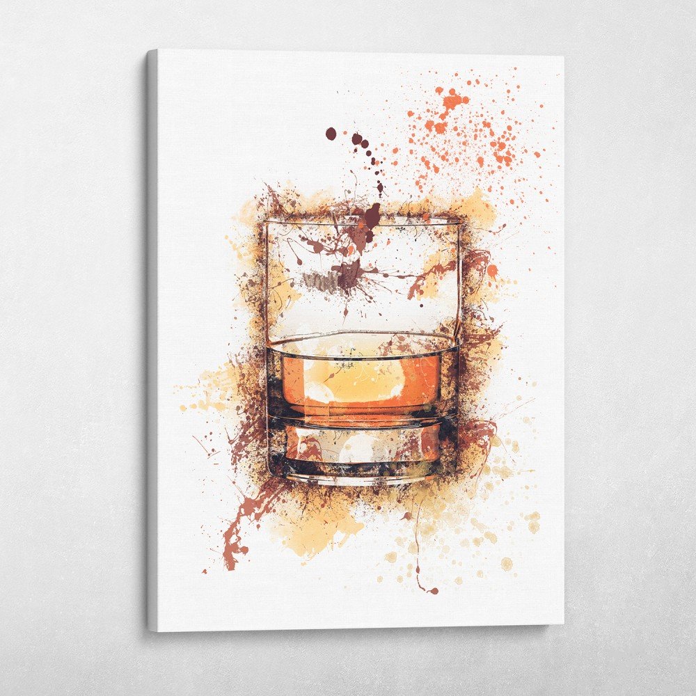 Whiskey Glass Splatter Whiskey Glass Splatter
