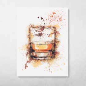 Whiskey Glass Splatter