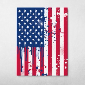 American Flag Graffiti