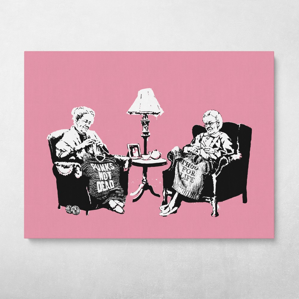 Punk Thug Grannies Banksy Street Art Punk Thug Grannies Banksy Street Art