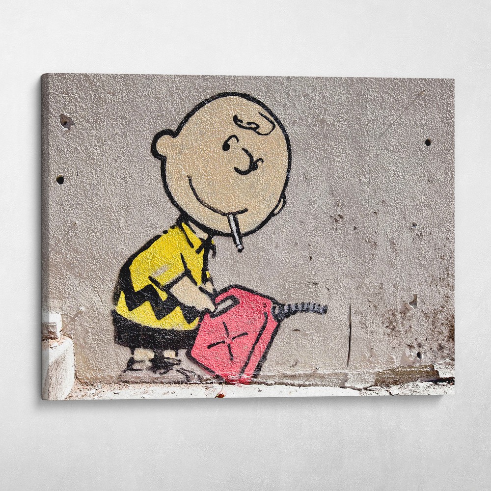 Charlie Brown Firestarter Banksy Street Art Charlie Brown Firestarter Banksy Street Art