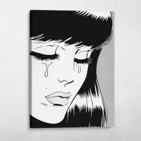 Black & White Crying Girl