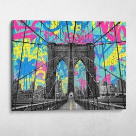 Brooklyn Bridge Graffiti Pop Art