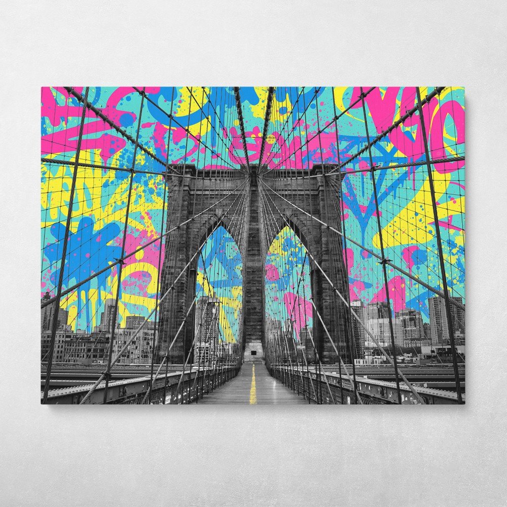 Brooklyn Bridge Graffiti Pop Art