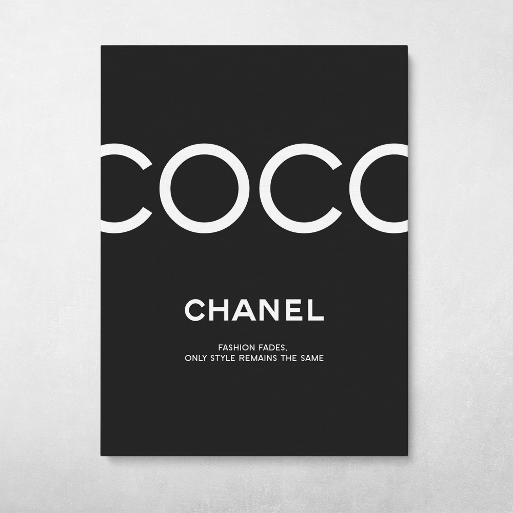 Chanel COCO Modern Black Fashion Chic Wall Art