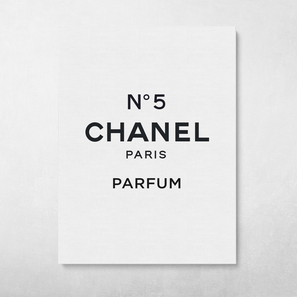 Chanel No5 Perfume Modern White Fashion Chic Wall Art