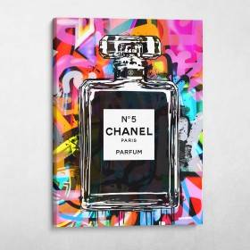 Chanel No5 Pink Fashion Pop Art Graffiti Wall Art