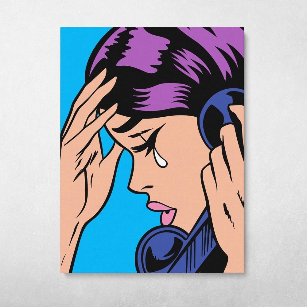 Crying Girl With Phone