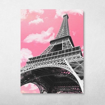 Eiffel Tower On A Pink Sky