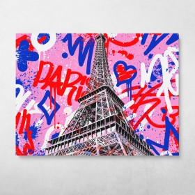 Eiffel Tower Graffiti Pop Art