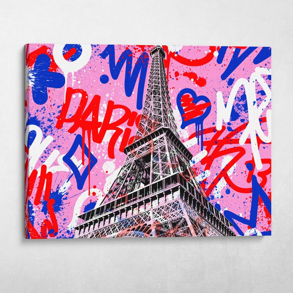 Eiffel Tower Graffiti Pop Art