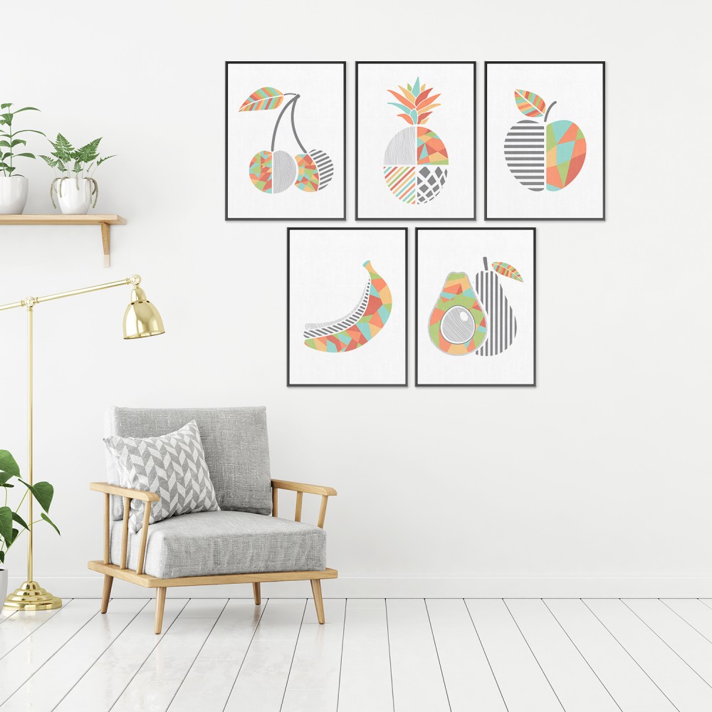 Geometric Fruit Set Geometric Fruit Set