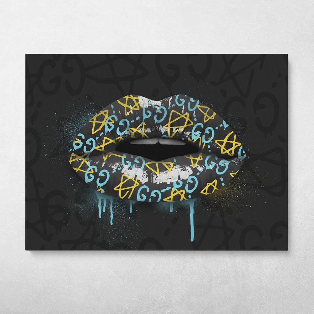 Gucci Ghost Lips (Yellow/Blue) Gucci Ghost Lips (Yellow/Blue)