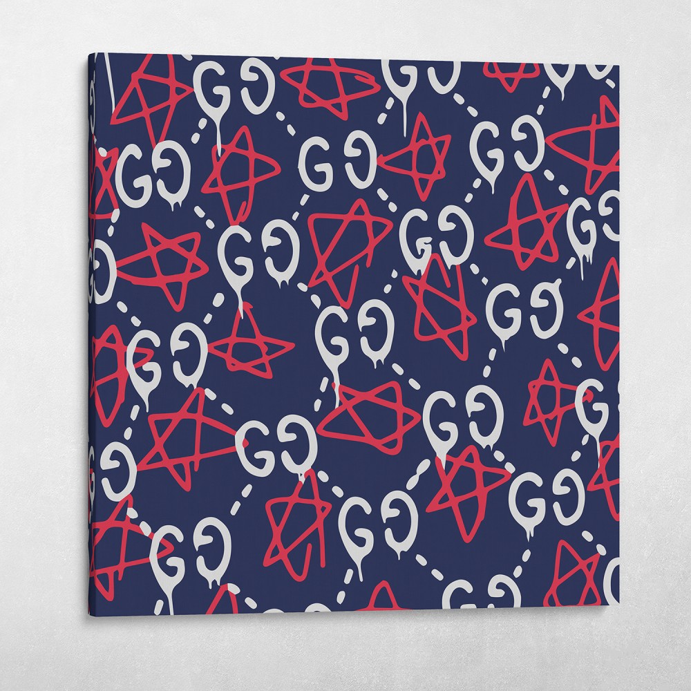 Gucci Ghost Pattern (Red White Blue) Gucci Ghost Pattern (Red White Blue)