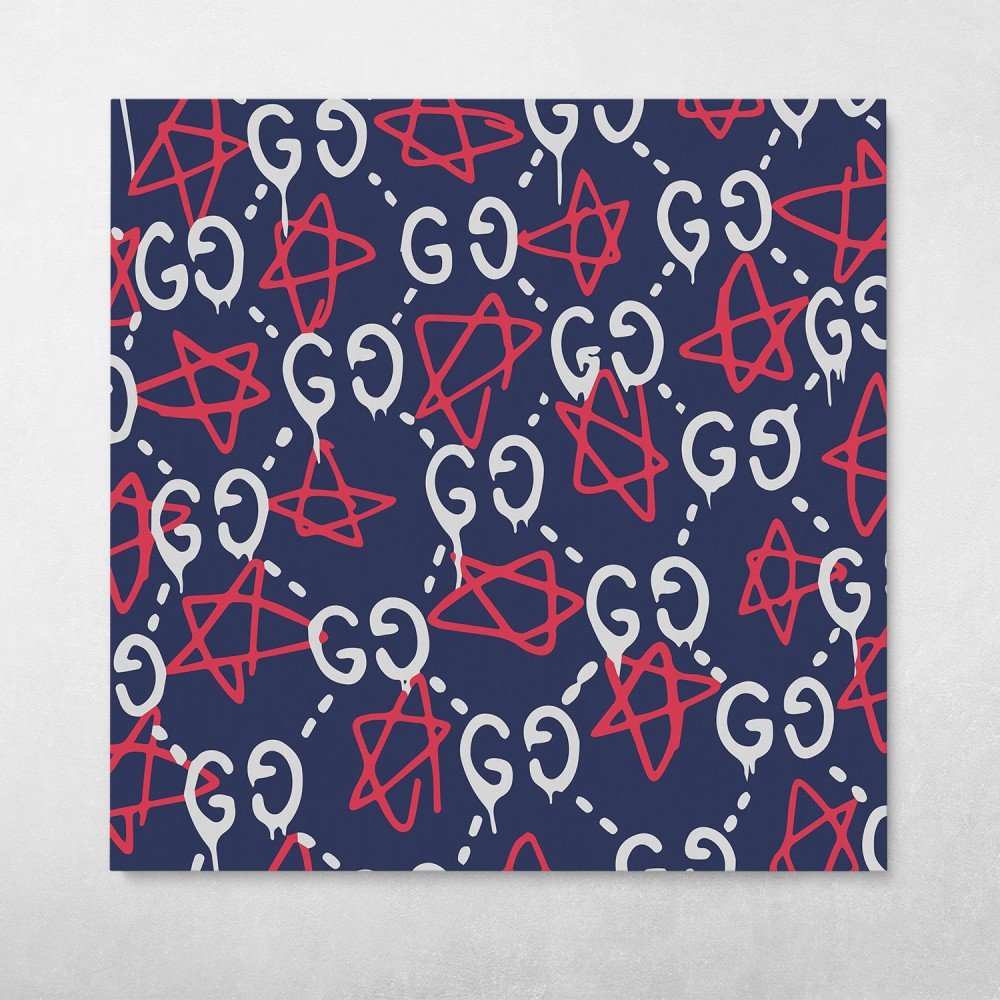Gucci Ghost Pattern (Red White Blue) Gucci Ghost Pattern (Red White Blue)