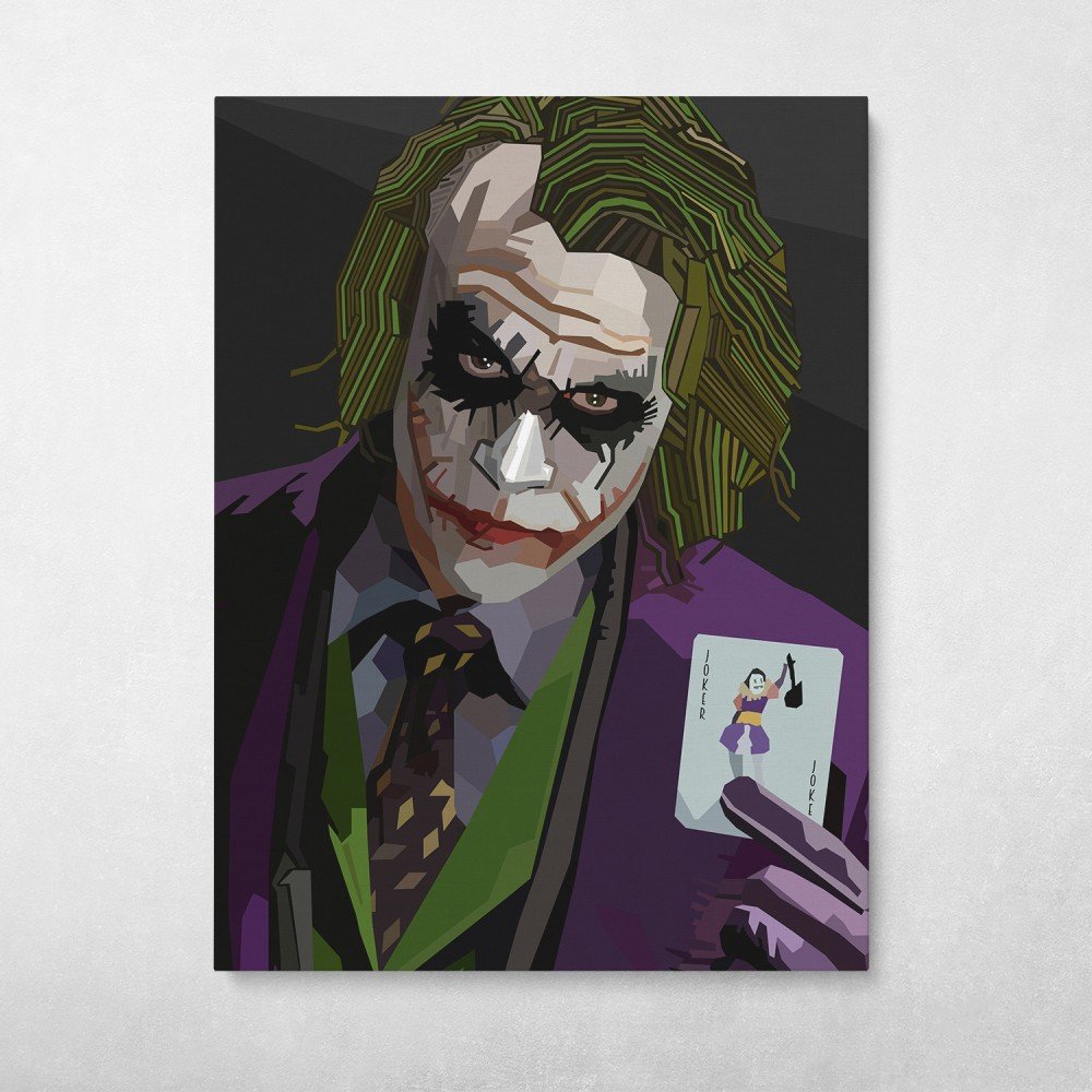 Joker Card Dark Knight Wall Art | Canvas Wall Art