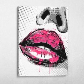 Louis Vuitton Lips (Purple) Fashion Glam Pop Art Modern Graffiti