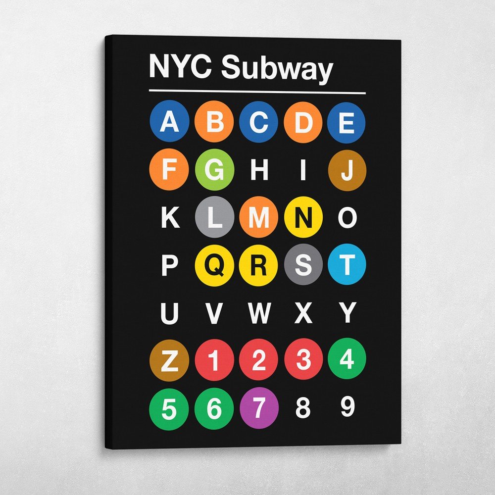 NYC Subway Alphabet Sign NYC Subway Alphabet Sign
