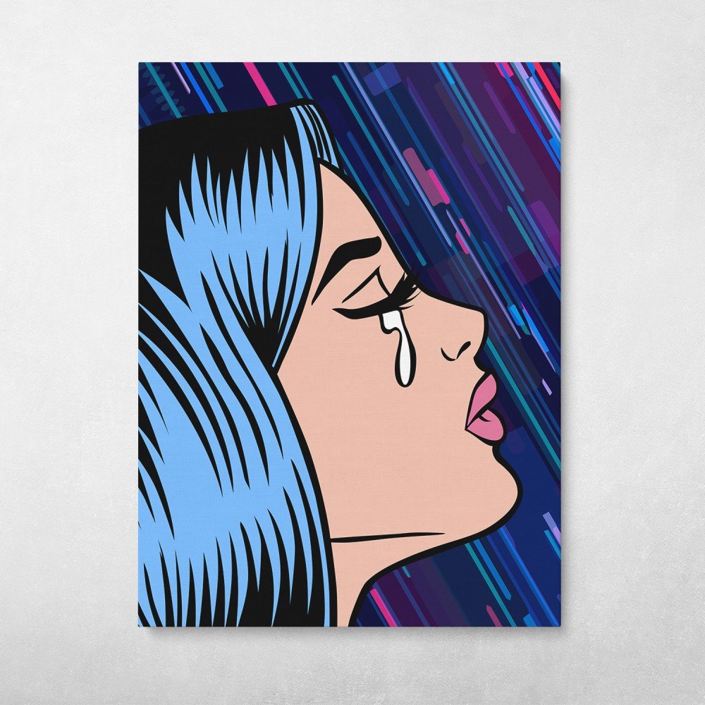Pop Art Crying Girl (Rain)