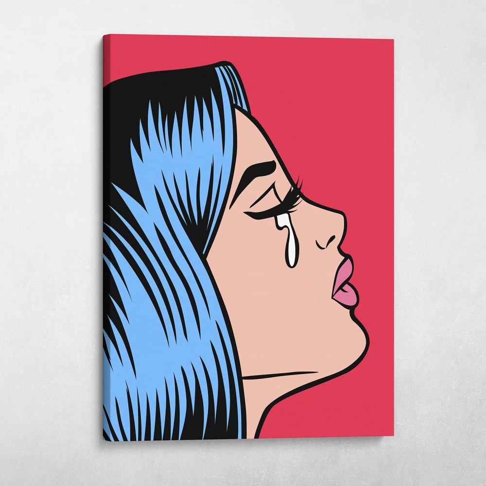 Pop Art Crying Girl (Red) Pop Art Crying Girl (Red)