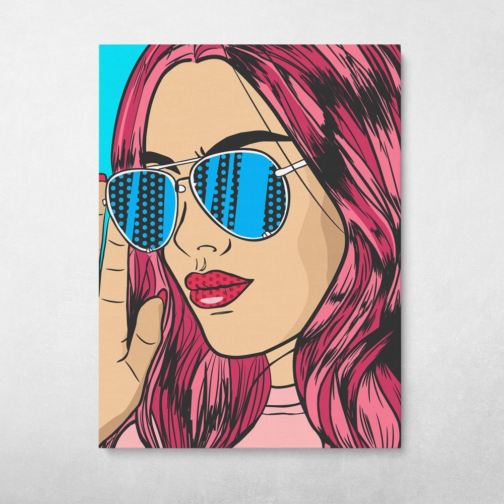 Pop Art Girl With Sunglasses Pop Art Girl With Sunglasses