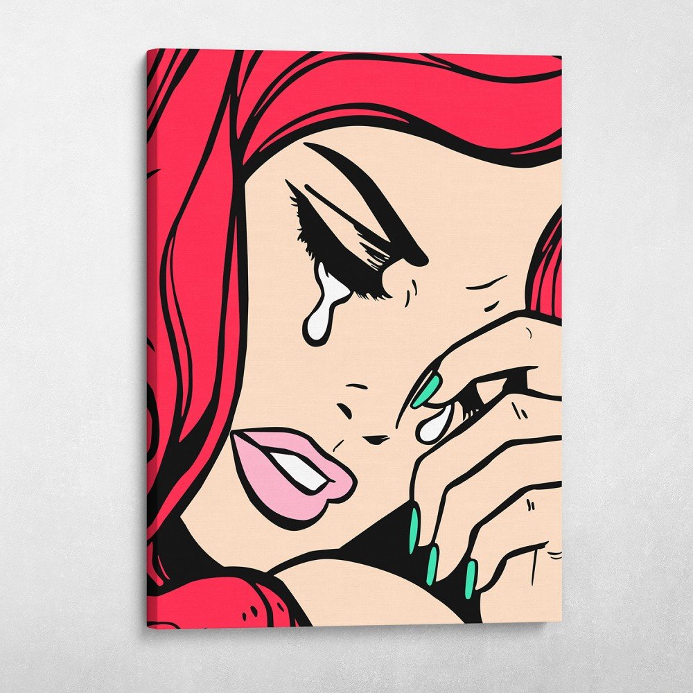Pop Art Crying Girl