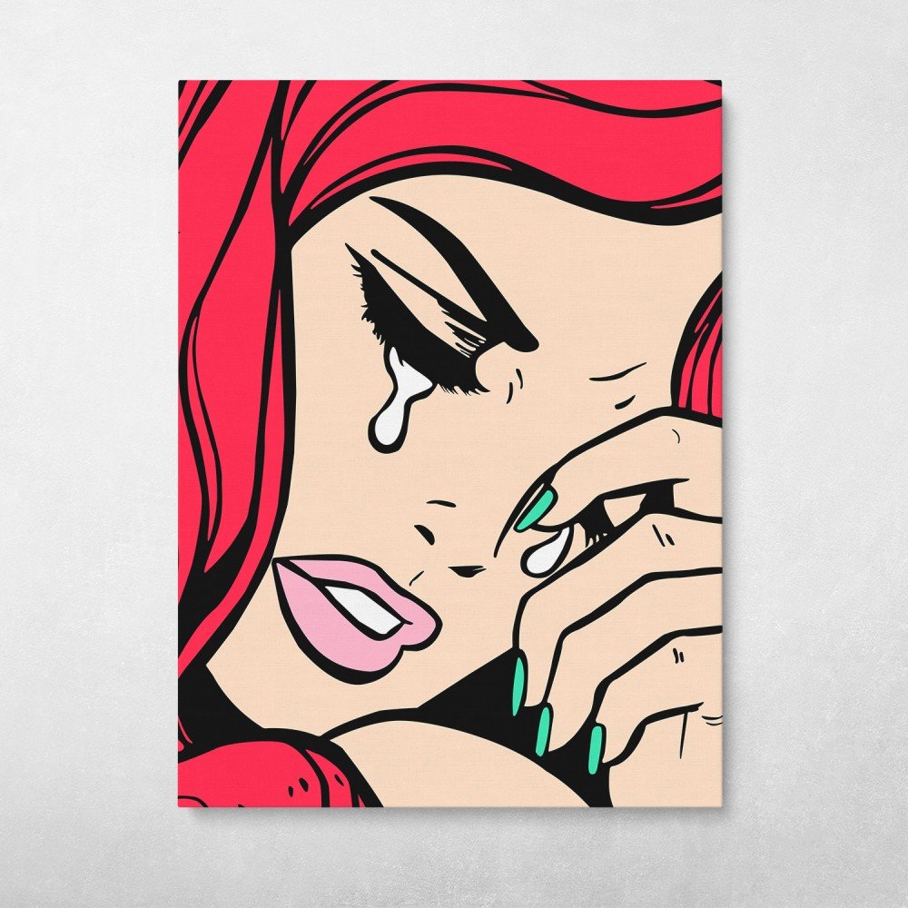 Pop Art Crying Girl