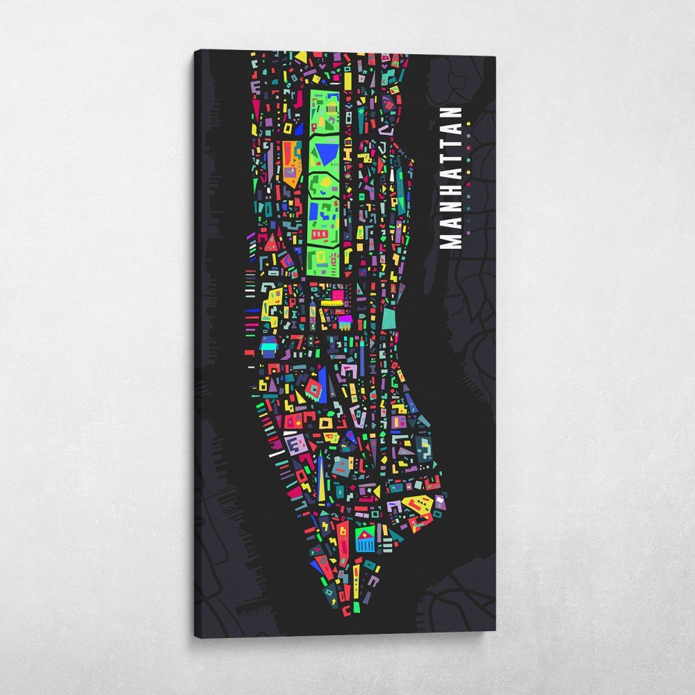 Manhattan Pop City Map Manhattan Pop City Map