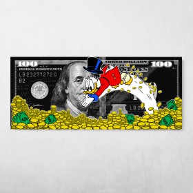 Scrooge $100 Bill Money Dive