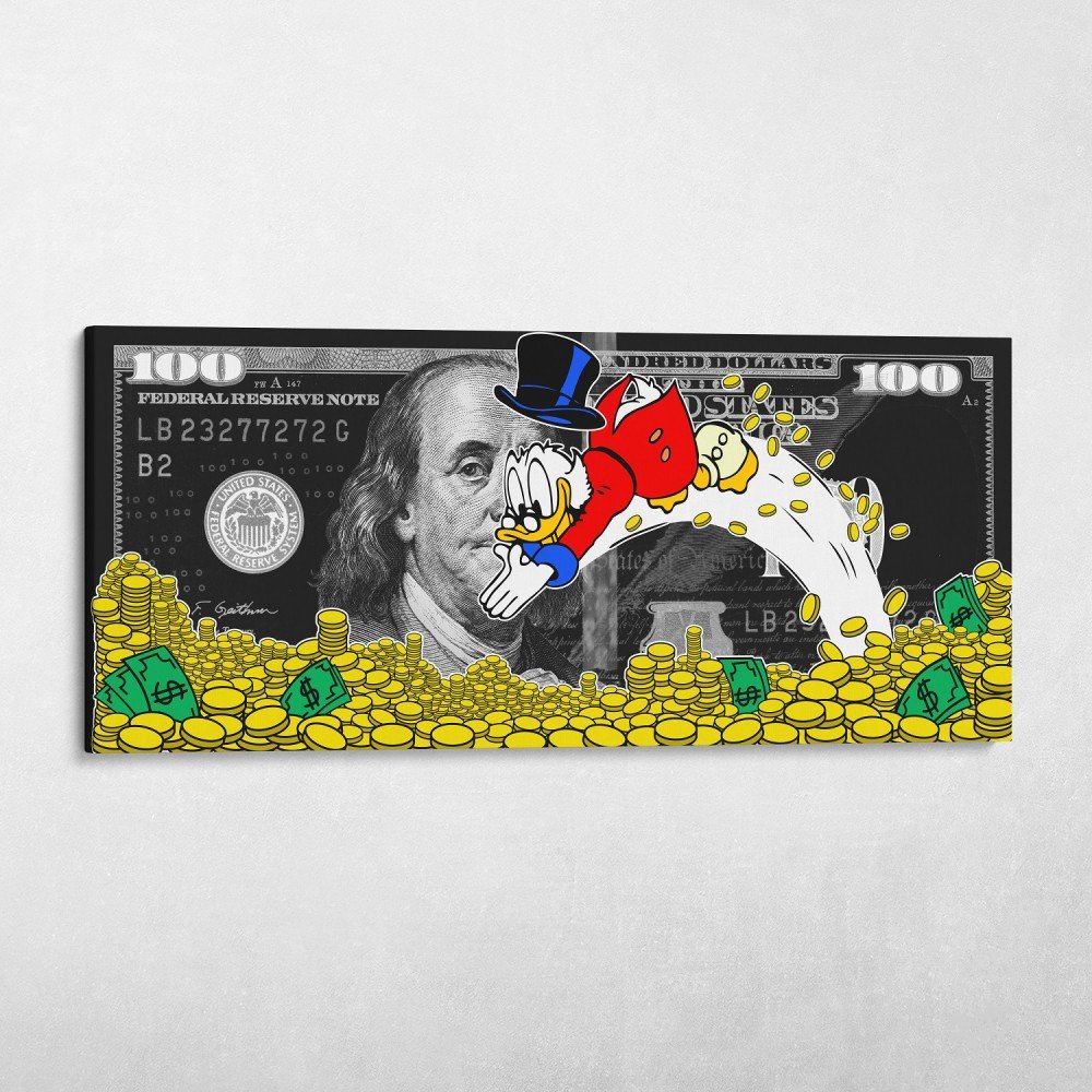 Scrooge $100 Bill Money Dive Scrooge $100 Bill Money Dive