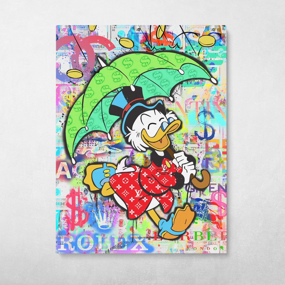Scrooge Raining Money
