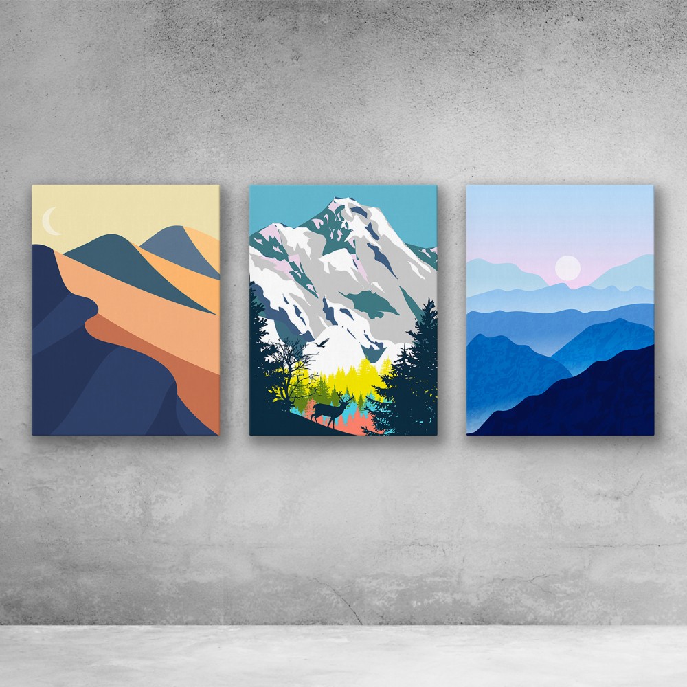 Mountain Landscape Set Mountain Landscape Set