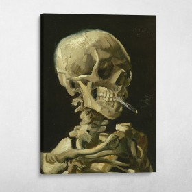 Skeleton With Burning Cigarette - Van Gogh